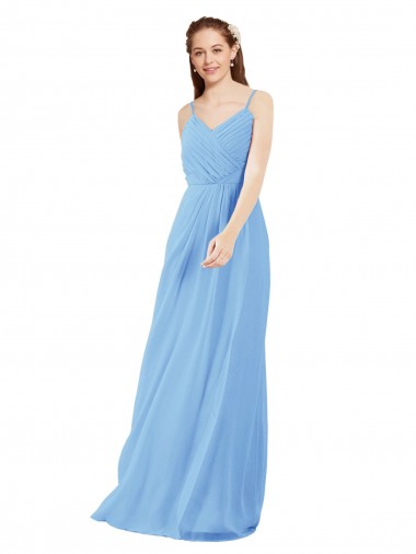 Sleeveless V-Neck Low Back Soft Chiffon Sheath Bridesmaid Dress Brisbane