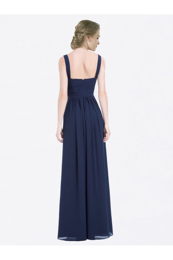 Sleeveless V-Neck Low Back Soft Chiffon A-Line Evening Gowns / Bridesmaid Dress Brisbane