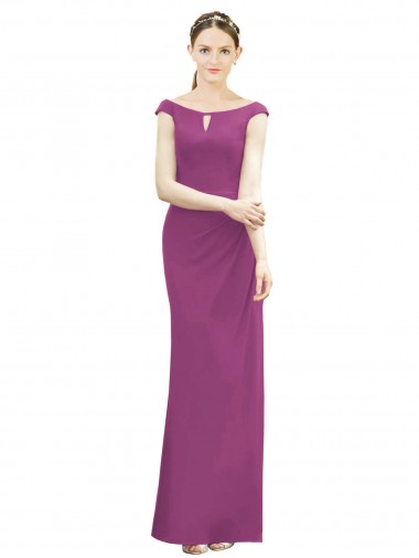 Sleeveless Boat Neck Soft Chiffon Mermaid Bridesmaid Dress Brisbane