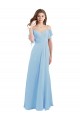 Cold Shoulder Spaghetti Straps Low Back Soft Chiffon A-Line Bridesmaid Dress Brisbane