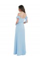 Cold Shoulder Spaghetti Straps Low Back Soft Chiffon A-Line Bridesmaid Dress Brisbane