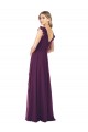 Cap Sleeves V-Neck Soft Chiffon A-Line Formal Dress / Bridesmaid Dress Brisbane