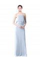 Sleeveless Halter Neck Soft Chiffon A-Line Bridesmaid Dresses Brisbane