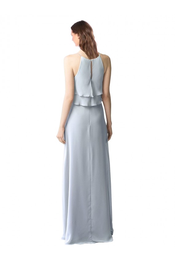 Sleeveless Halter Neck Soft Chiffon A-Line Bridesmaid Dresses Brisbane