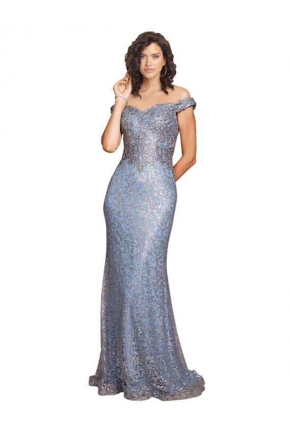 Sleeveless Off the Shoulder Sequin Mermaid Formal Dress / Bridesmaid Dress Brisbane