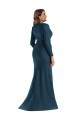 Long Sleeves V-Neck Silk like Satin Mermaid Formal Plus Size Evening Gown / Prom Dress / Bridesmaid Dress Brisbane