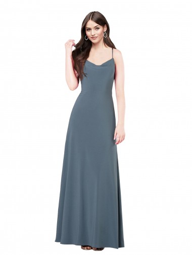 Sleeveless V-Neck Low Back Spandex A-Line Prom Dress / Bridesmaid Dress Brisbane