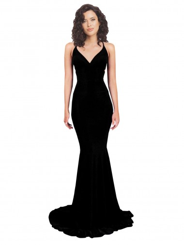 Sleeveless V-Neck Open Back Spandex Mermaid Formal Evening Gown / Prom Dress / Bridesmaid Dress Brisbane