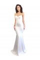 Sleeveless White Sweetheart Low Back Stretch Crepe Mermaid Formal Evening Gown / Prom Dress / Bridesmaid Dress Brisbane