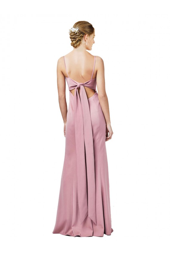 Sleeveless Spaghetti Straps Open Back Stretch Crepe Sheath Formal Evening Gown / Prom Dress / Bridesmaid Dress Brisbane