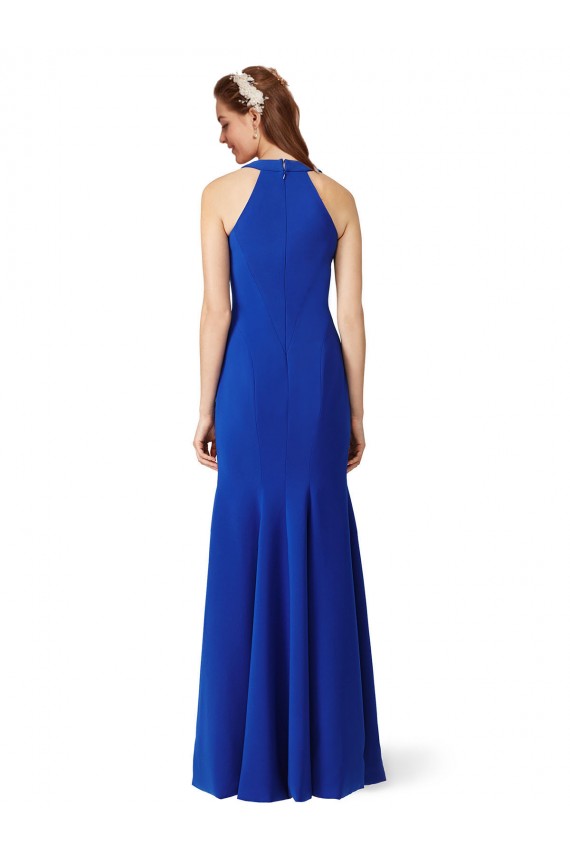 Sleeveless Royal Blue V-Neck Stretch Crepe Mermaid Formal Evening Gown / Prom Dress / Bridesmaid Dress Brisbane