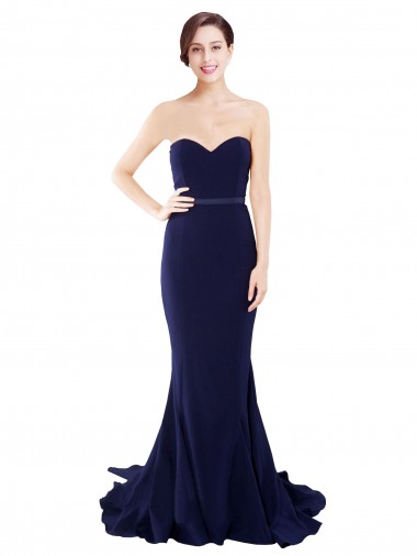 Sleeveless Sweetheart Low Back Stretch Crepe Mermaid Semi Formal Evening Dress / Prom Dress / Bridesmaid Dress Brisbane