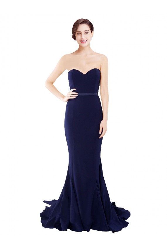 Sleeveless Sweetheart Low Back Stretch Crepe Mermaid Semi Formal Evening Dress / Prom Dress / Bridesmaid Dress Brisbane