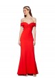 Sleeveless Red Off the Shoulder Stretch Crepe Mermaid Bridesmaid Dress / Formal Dress Brisbane