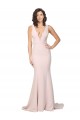 Sleeveless V-Neck V-Back Stretch Crepe Sheath Black Tie Evening Gown / Prom Dress / Bridesmaid Dress Brisbane