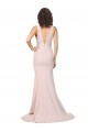 Sleeveless V-Neck V-Back Stretch Crepe Sheath Black Tie Evening Gown / Prom Dress / Bridesmaid Dress Brisbane