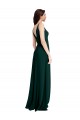 Sleeveless Midnight Green V-Neck V-Back Stretch Crepe A-Line Formal Evening Gown / Prom Dress / Bridesmaid Dress Brisbane