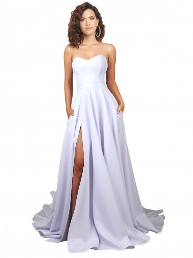 Sleeveless Sweetheart Stretch Crepe A-Line Beach Wedding Dress Brisbane