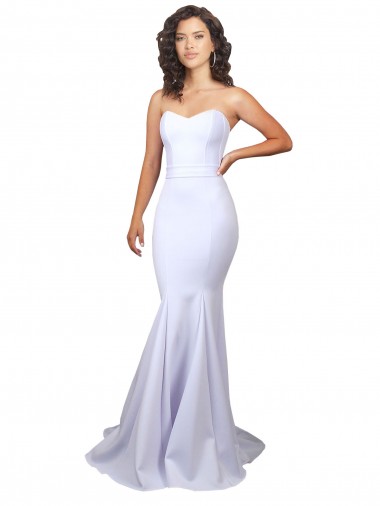 Sleeveless Sweetheart Stretch Crepe Mermaid Beach Wedding Dresses Brisbane