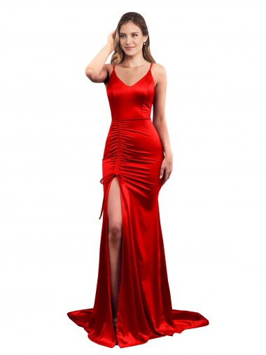 Sleeveless Sweetheart Low Back Stretch Satin Mermaid Evening Dress / Bridesmaid Dress Brisbane