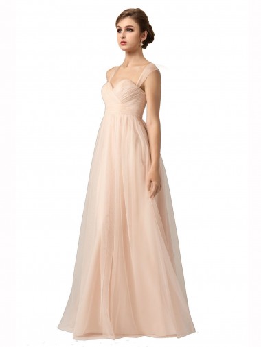 Sleeveless Sweetheart Tulle A-Line Bridesmaid Evening Gowns Brisbane